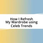 How I Refresh My Wardrobe using Celeb Trends